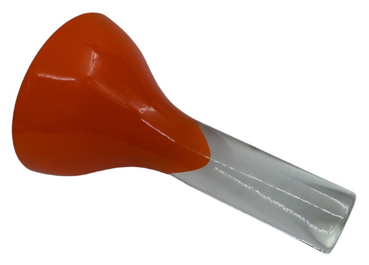 Murano Glass Sommerso Vase In Orange Glas Von Flavio Polo Für Seguso Vetri d'Arte (Italienisch) im Angebot