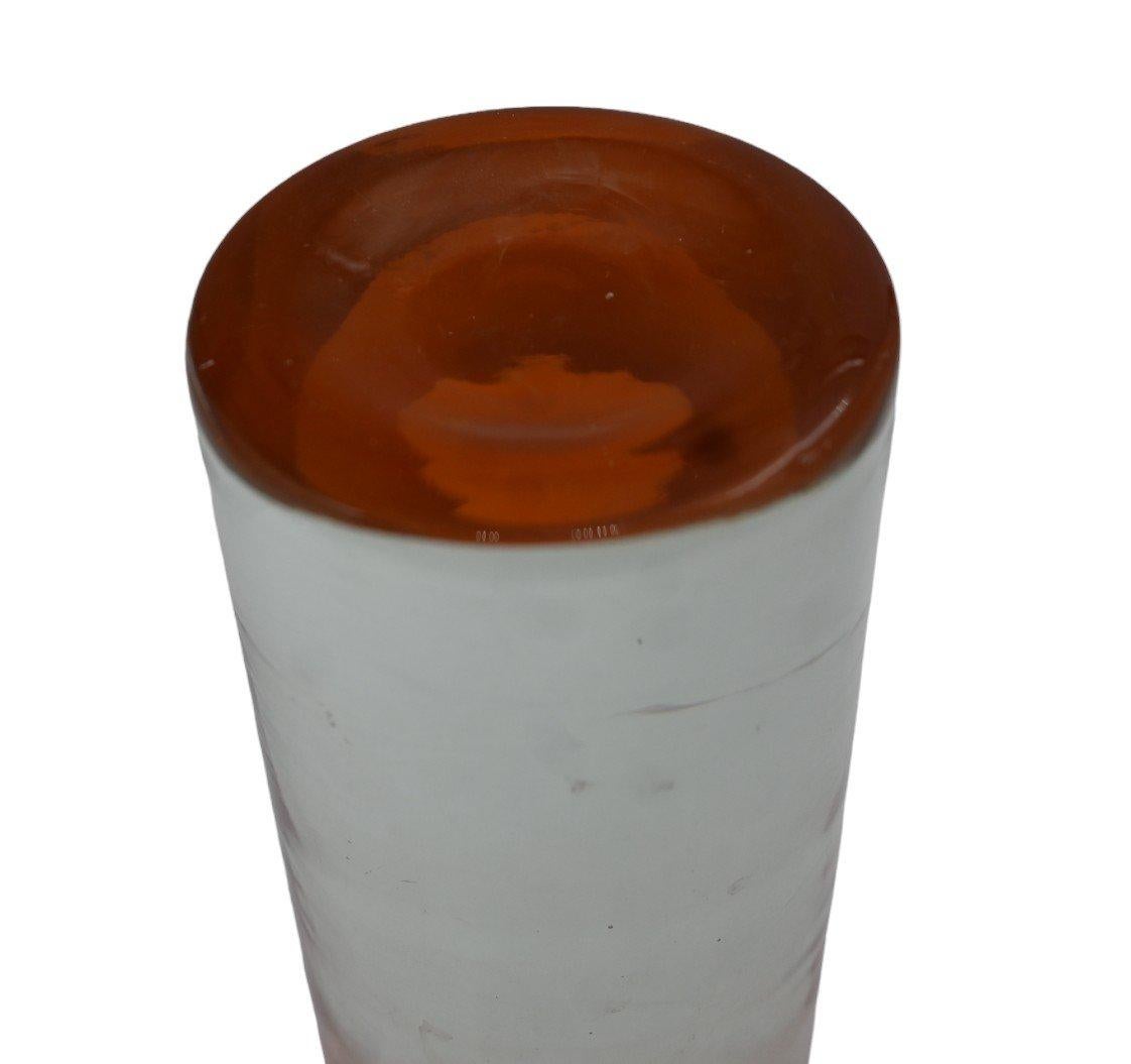 Murano Glass Sommerso Vase In Orange Glas Von Flavio Polo Für Seguso Vetri d'Arte im Zustand „Gut“ im Angebot in Bilzen, BE
