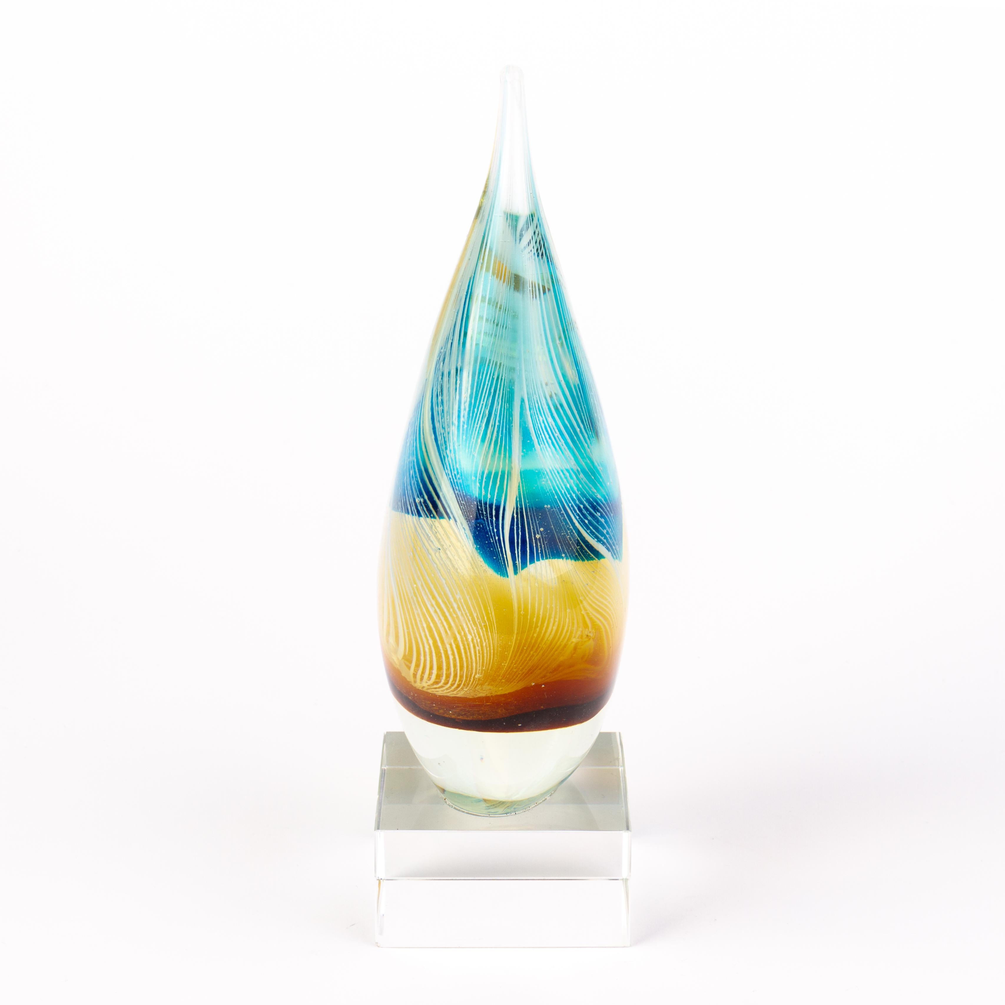 Murano Sommerso Venetian Glass Designer Sculpture 
Good condition
Free international shipping.