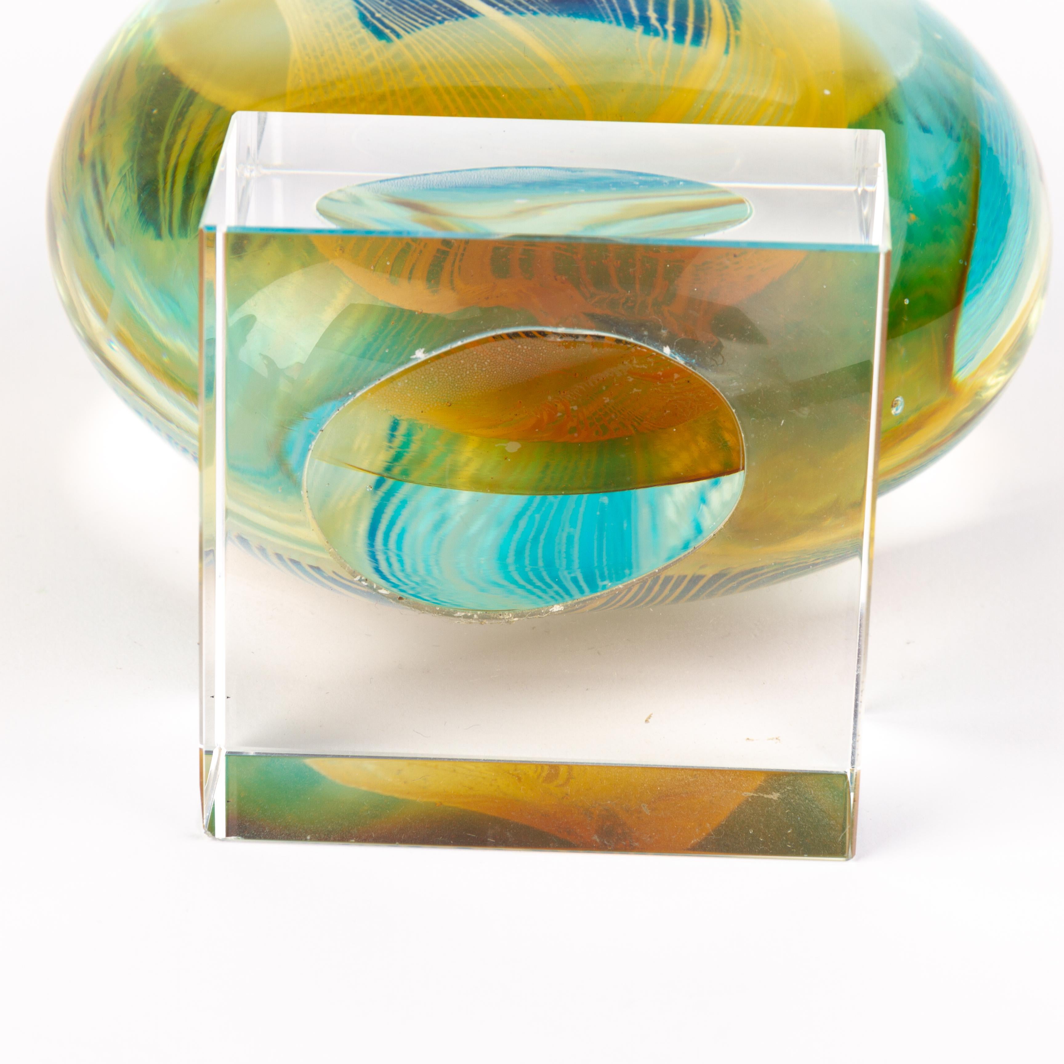 Murano Sommerso Venetian Glass Designer Sculpture  1