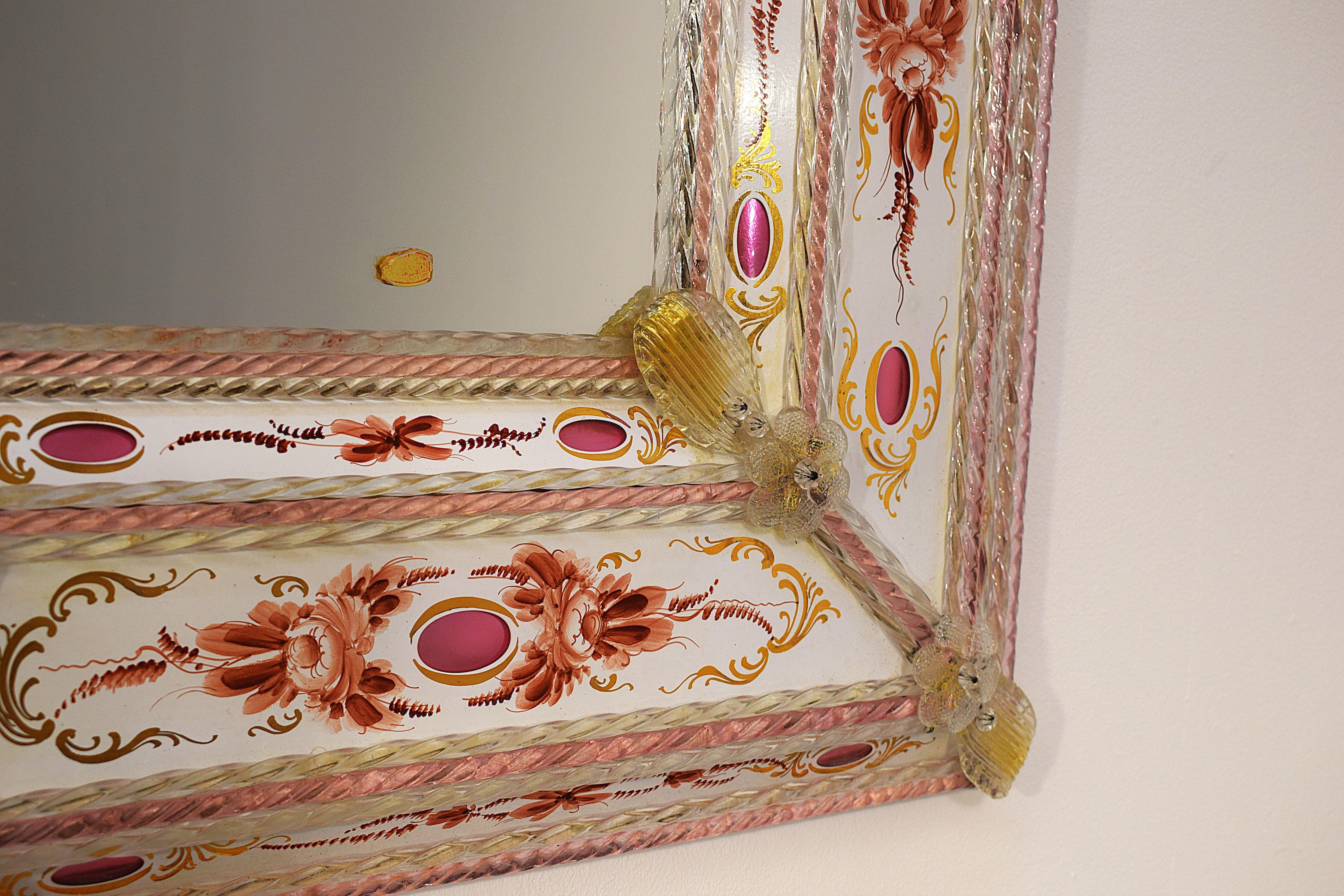 Murano - Miroir décoré, 1960 en vente 3