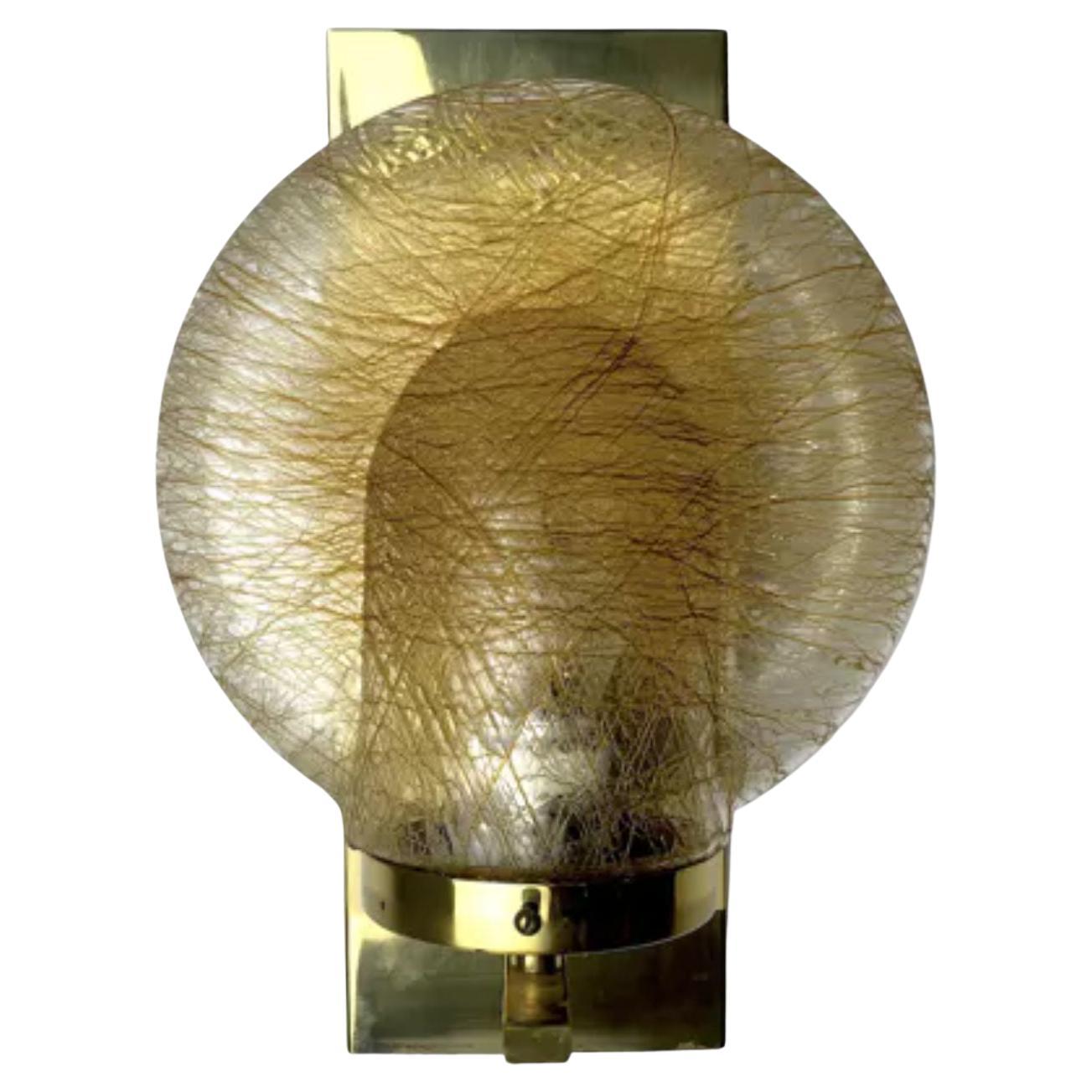 Murano Spherical Wall Lamp, Italy, 1970 For Sale