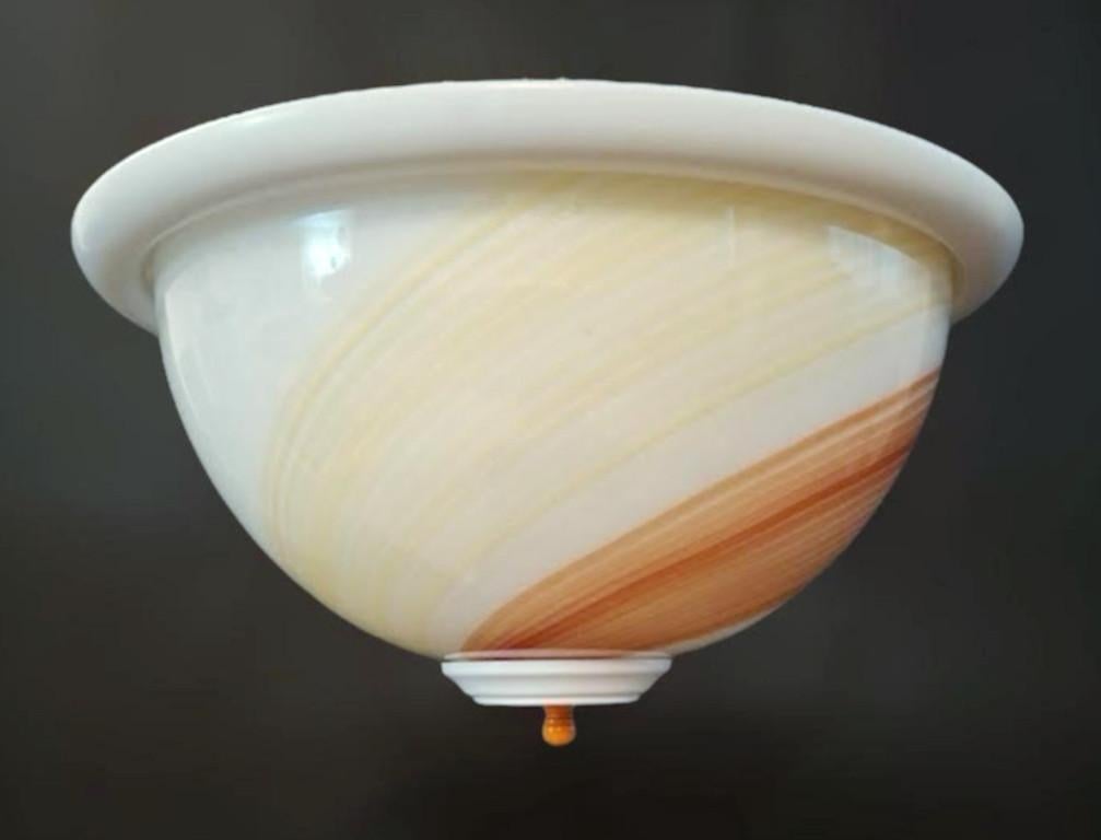 Murano Spiral Flush Mount In Good Condition For Sale In Los Angeles, CA