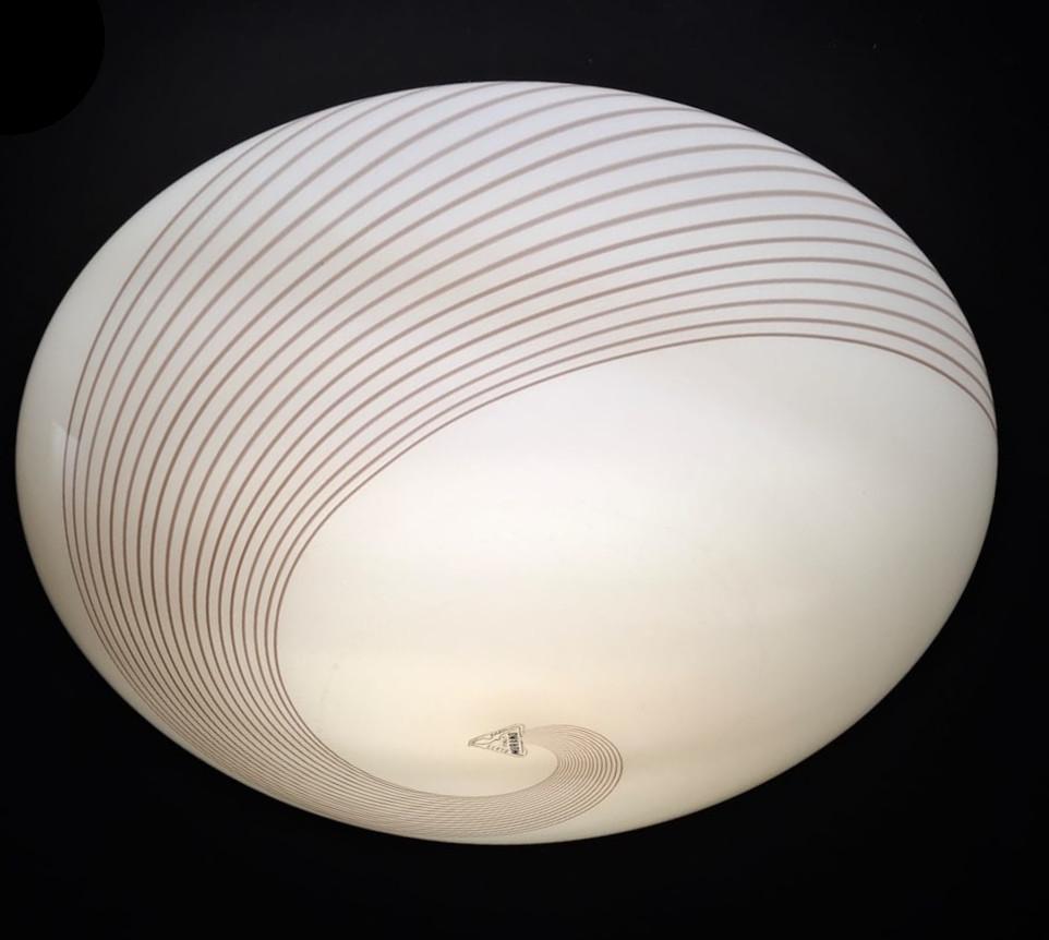 20th Century Murano Spiral Flush Mount