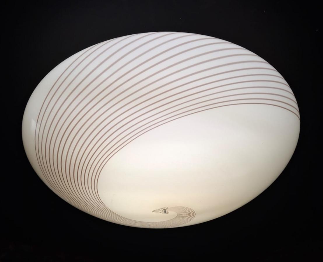 Blown Glass Murano Spiral Flush Mount