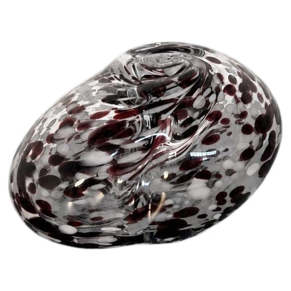 Murano Spotted Art Glass Decorative Bowl with an Organic, Freeform Shape For Sale