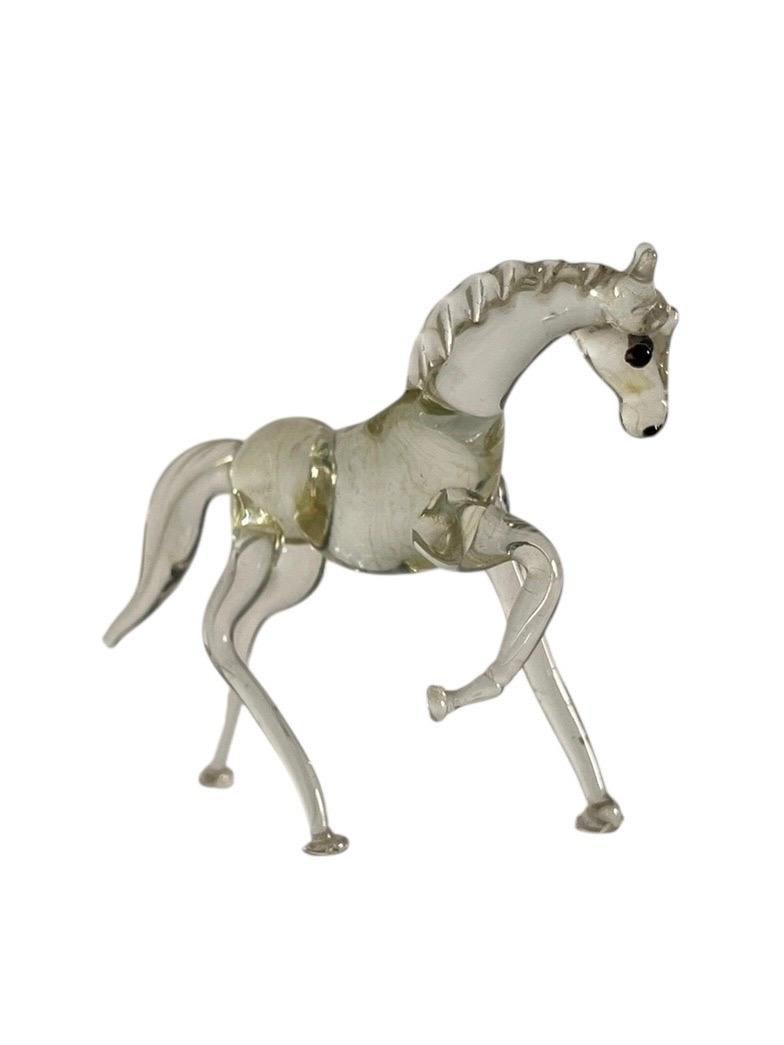 Cavallo o Pony in vetro filato di Murano - Iatly in vendita 1