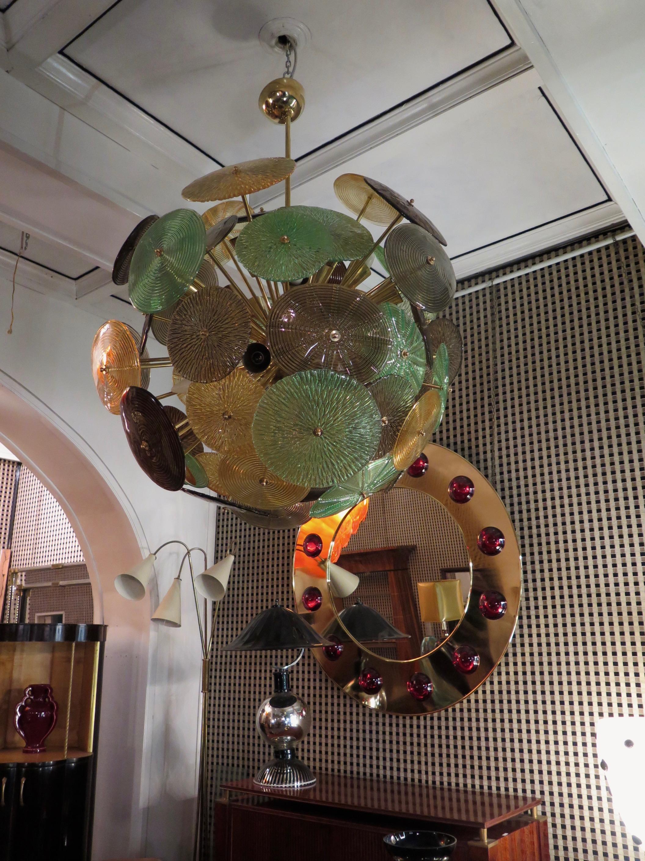 Murano Sputnik Art Glass Midcentury Chandelier, 1960 In Excellent Condition In Rome, IT