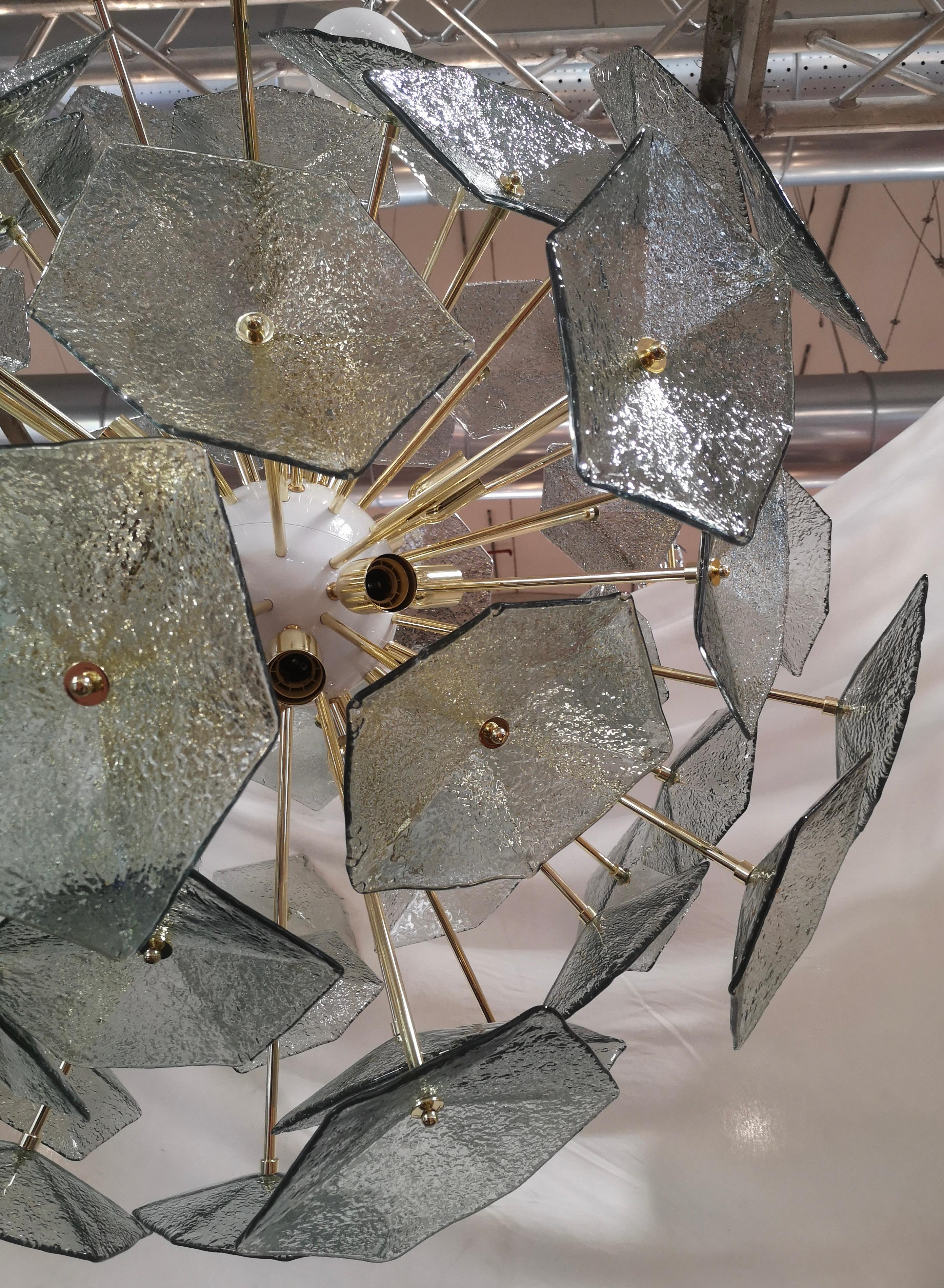 Lustre et pendentif en verre d'art de Murano Sputnik bleu clair du milieu du siècle dernier, 2020 en vente 1