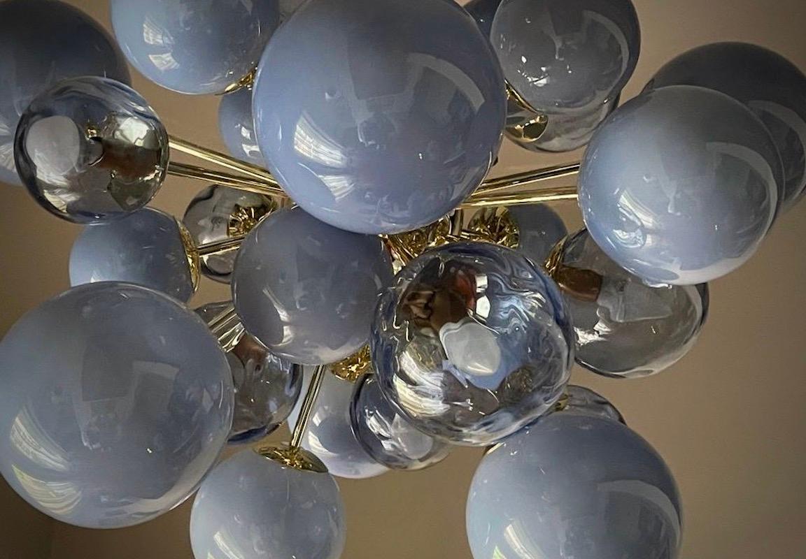 Murano Sputnik Pastel Light Blu Midcentury Chandelier and Pendant, 2000 im Angebot 3