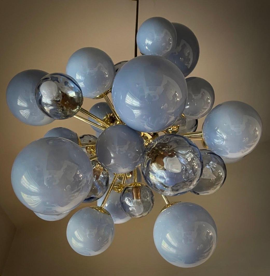 Murano Sputnik Pastel Light Blu Midcentury Chandelier and Pendant, 2000 im Angebot 1
