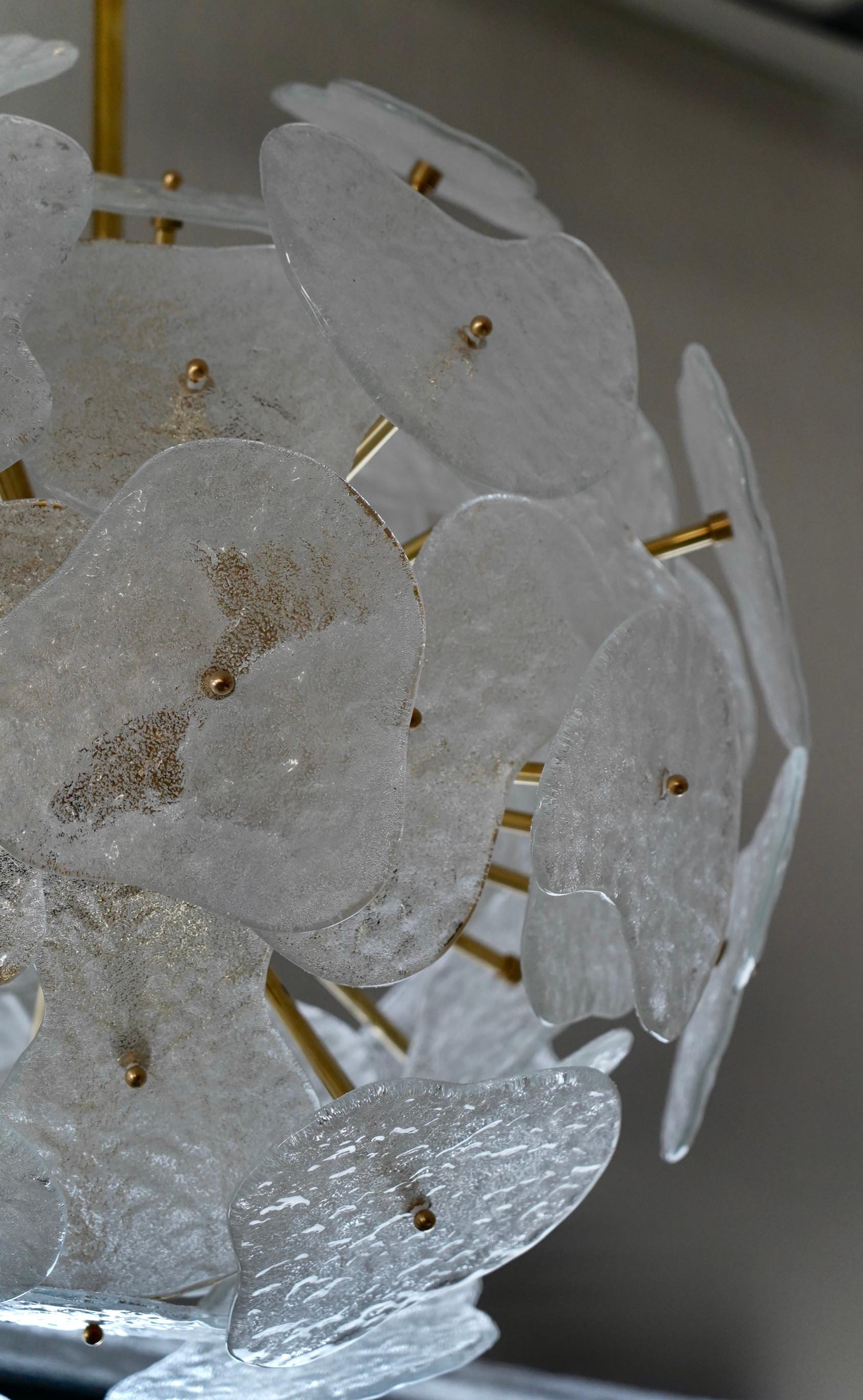 Araña y colgante de cristal artístico de Murano Sputnik de color transparente, 2020 Italiano en venta