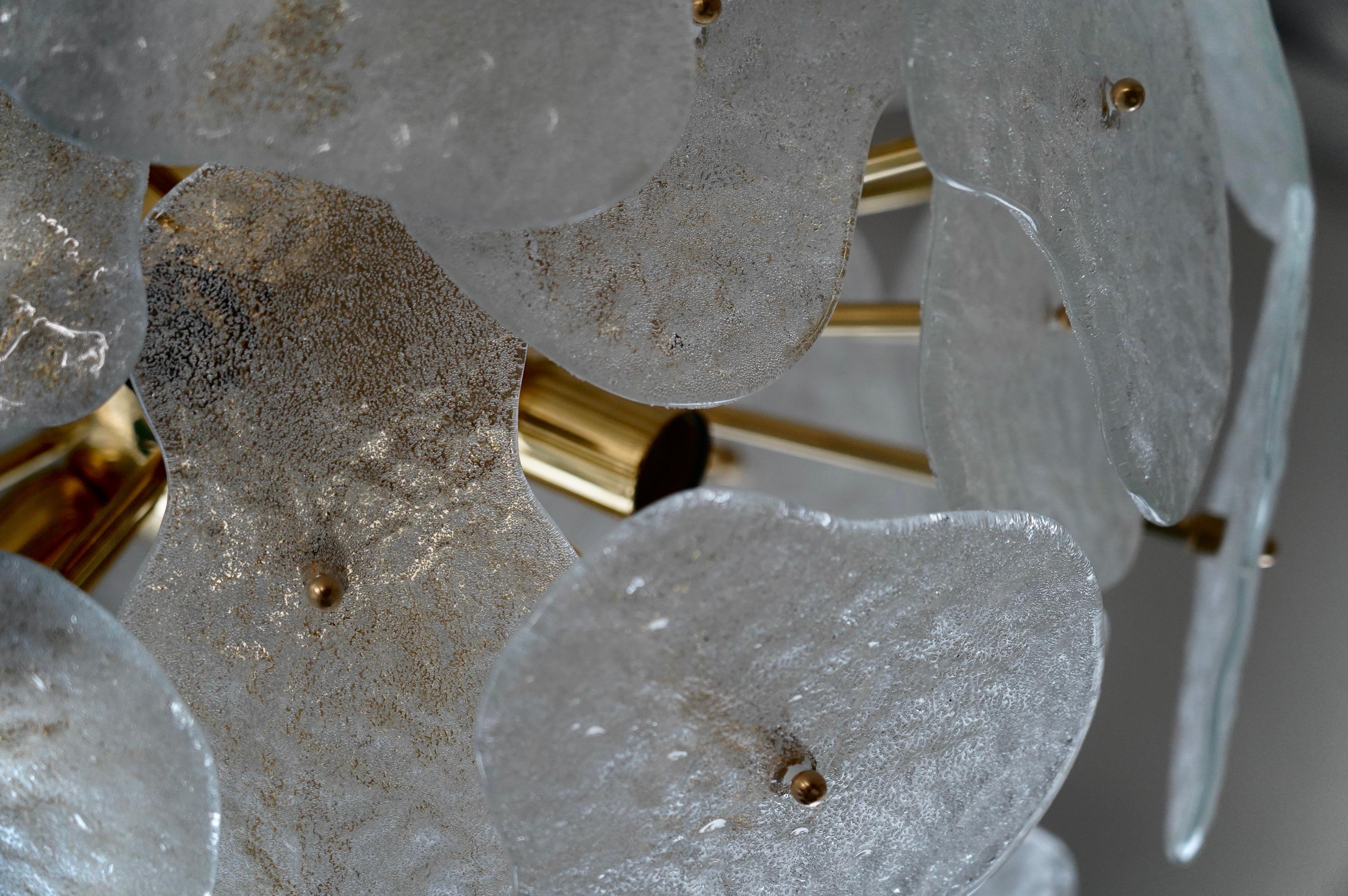 Araña y colgante de cristal artístico de Murano Sputnik de color transparente, 2020 en venta 1