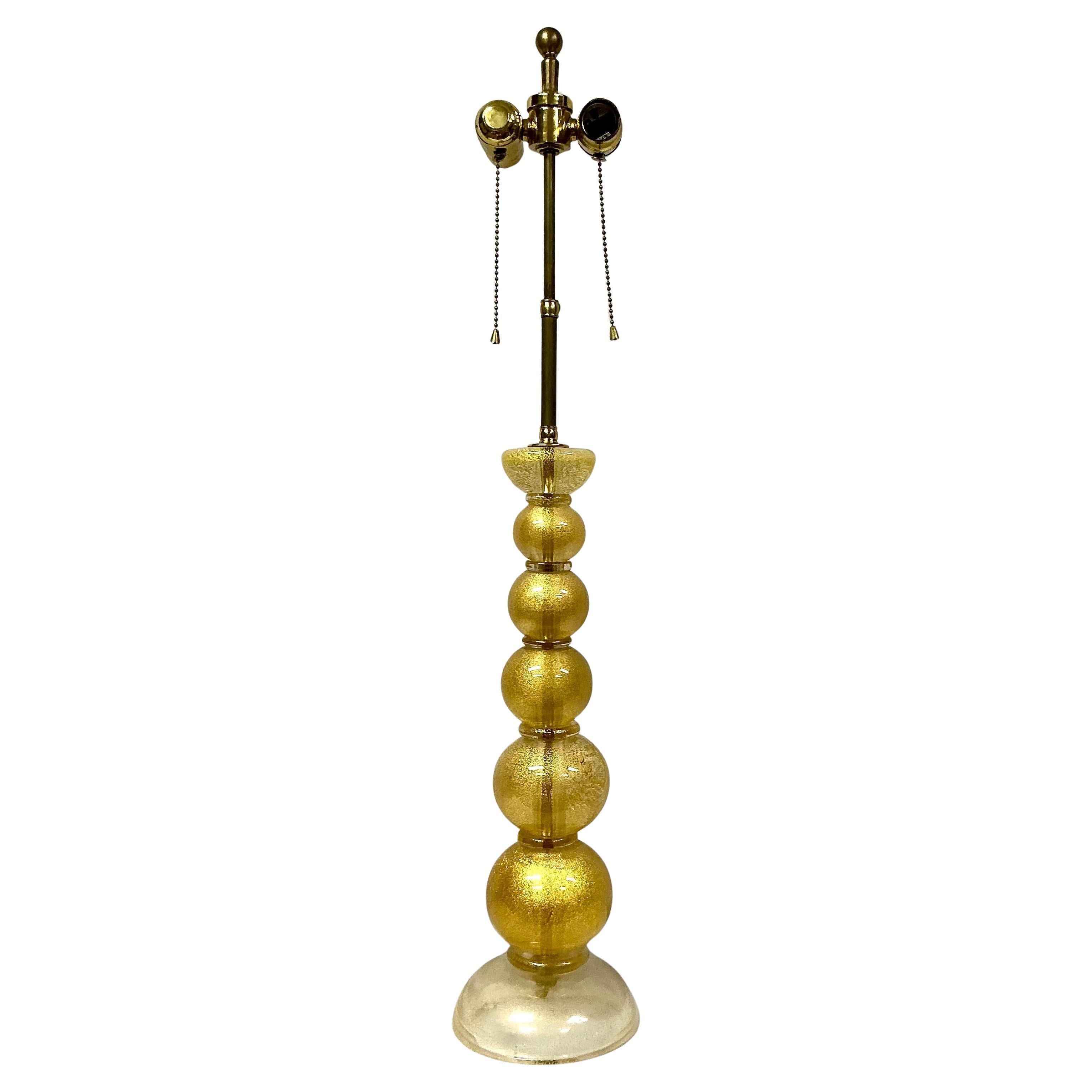 Murano Stacked Ball Tischlampe (20. Jahrhundert) im Angebot