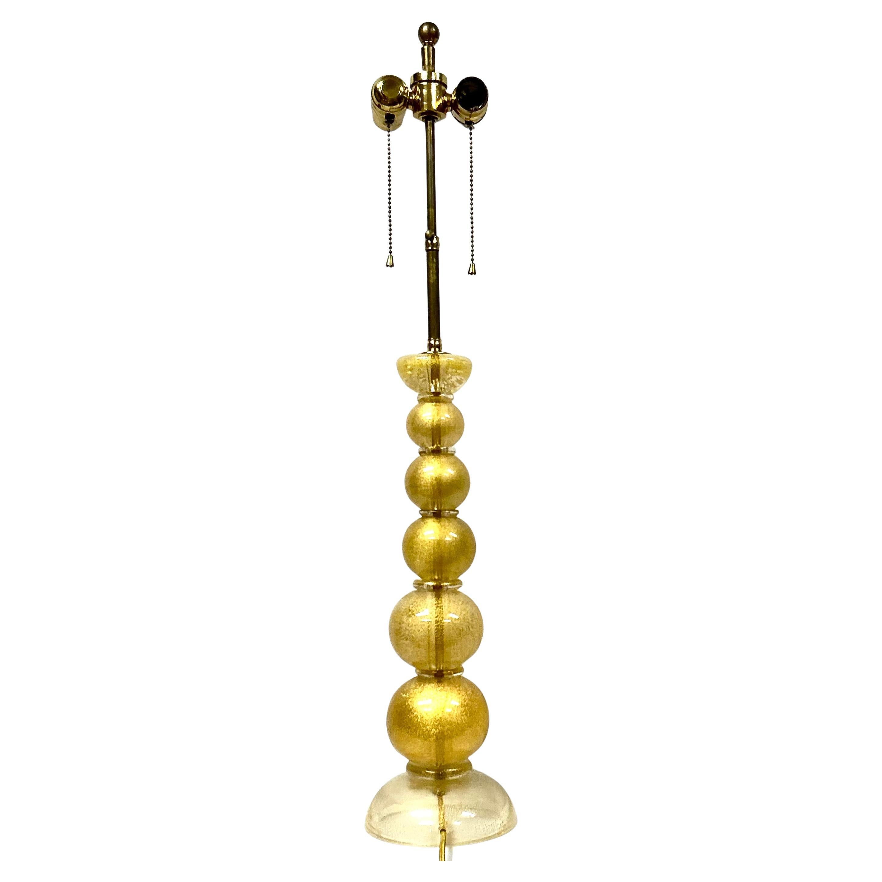 Murano Stacked Ball Tischlampe (Muranoglas) im Angebot