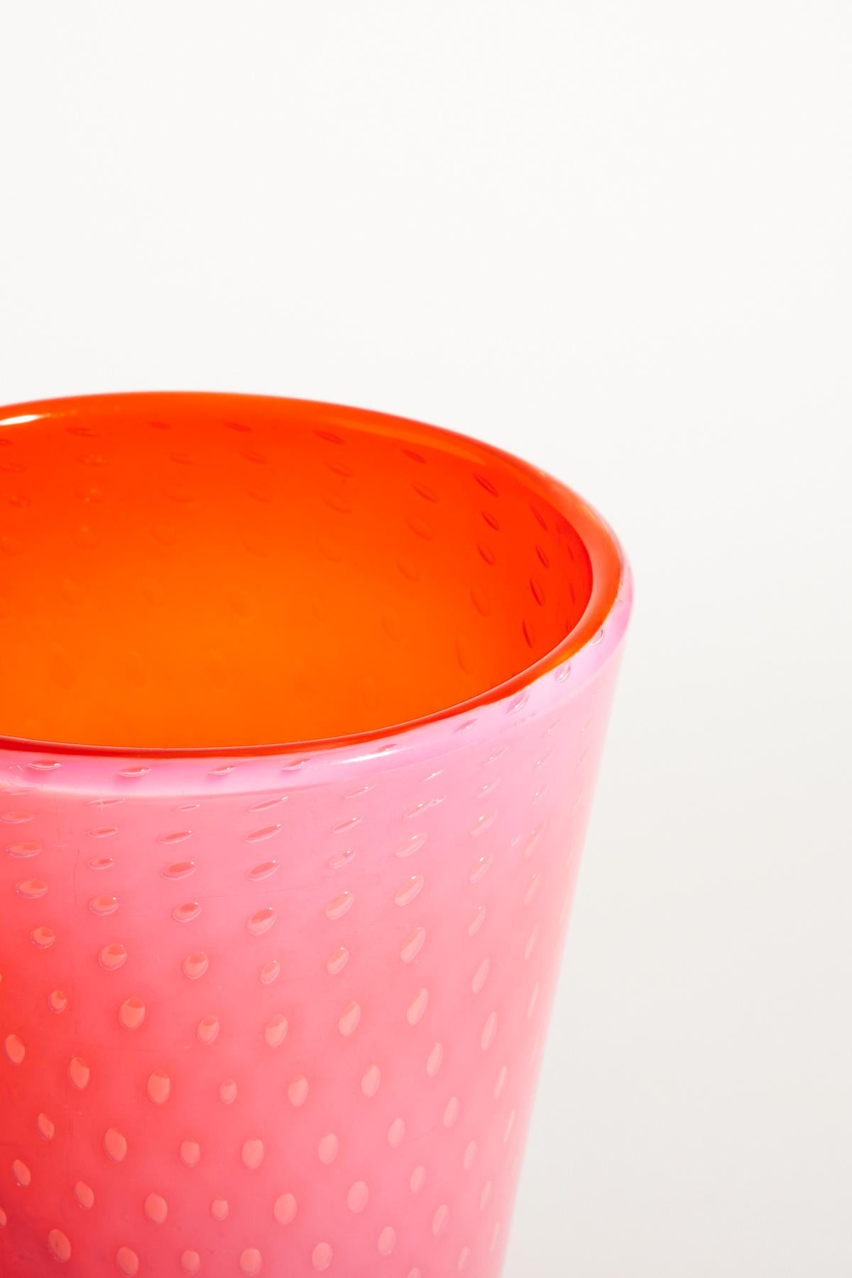 strawberry vase pink