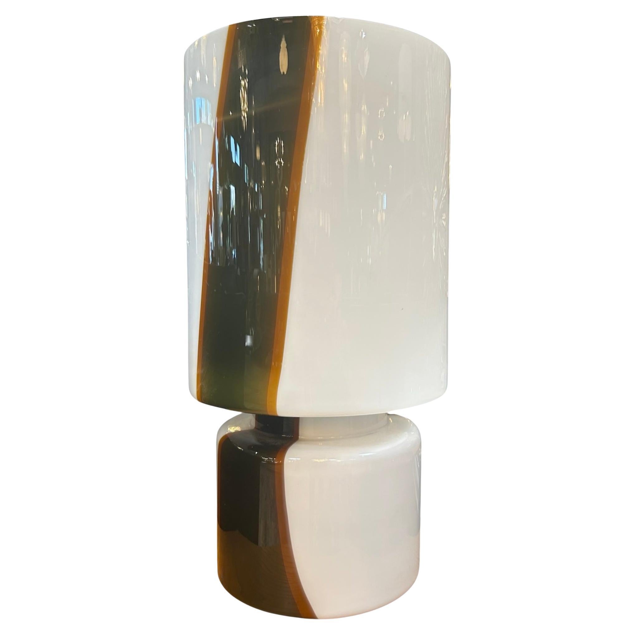 Murano Striato Glass Table Lamp, Italy, 1970s For Sale