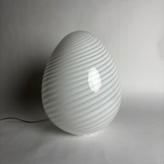 Murano Striped Egg Lamp Italy 17"