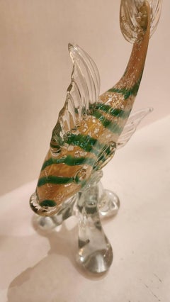 Murano Style Art Glass Fish Sculpture