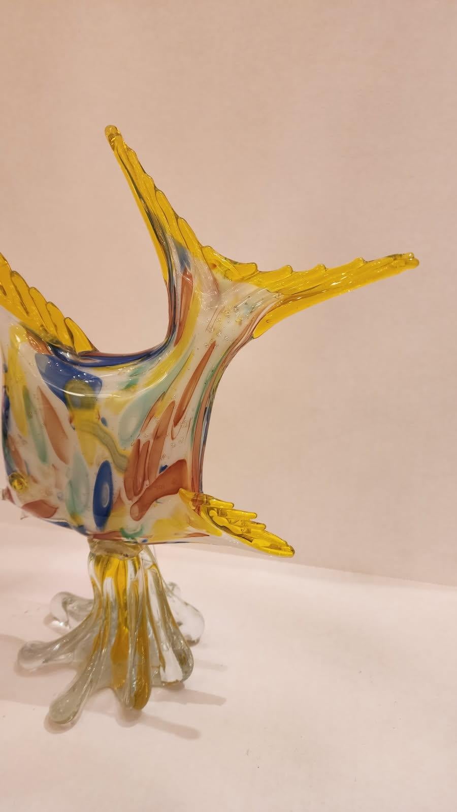 Murano Style Art Glass Fish Sculpture In Excellent Condition For Sale In Dallas, TX