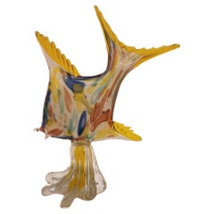 Escultura de pez de cristal de Murano