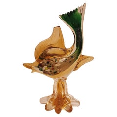 Escultura de pez de cristal de Murano
