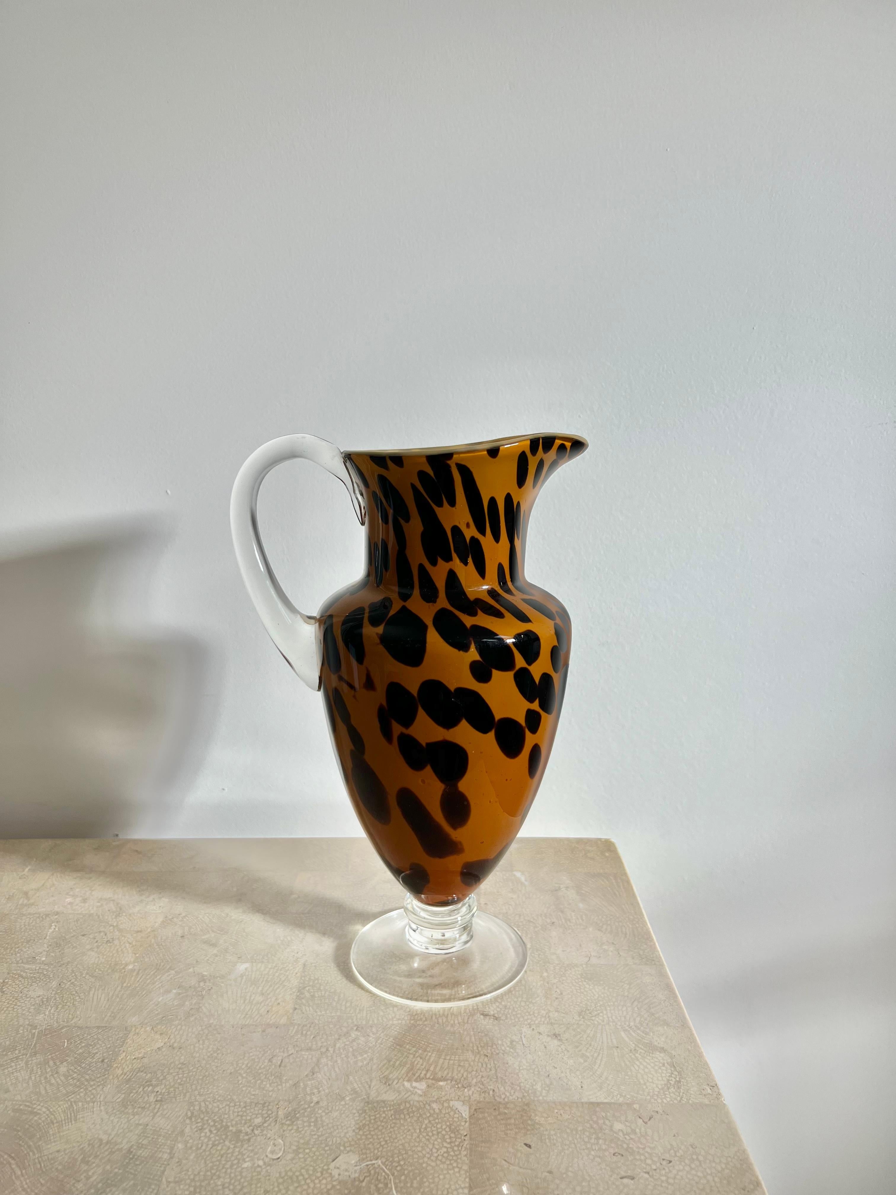 Murano Style Art Glass Leopard Pitcher, 1990s 8