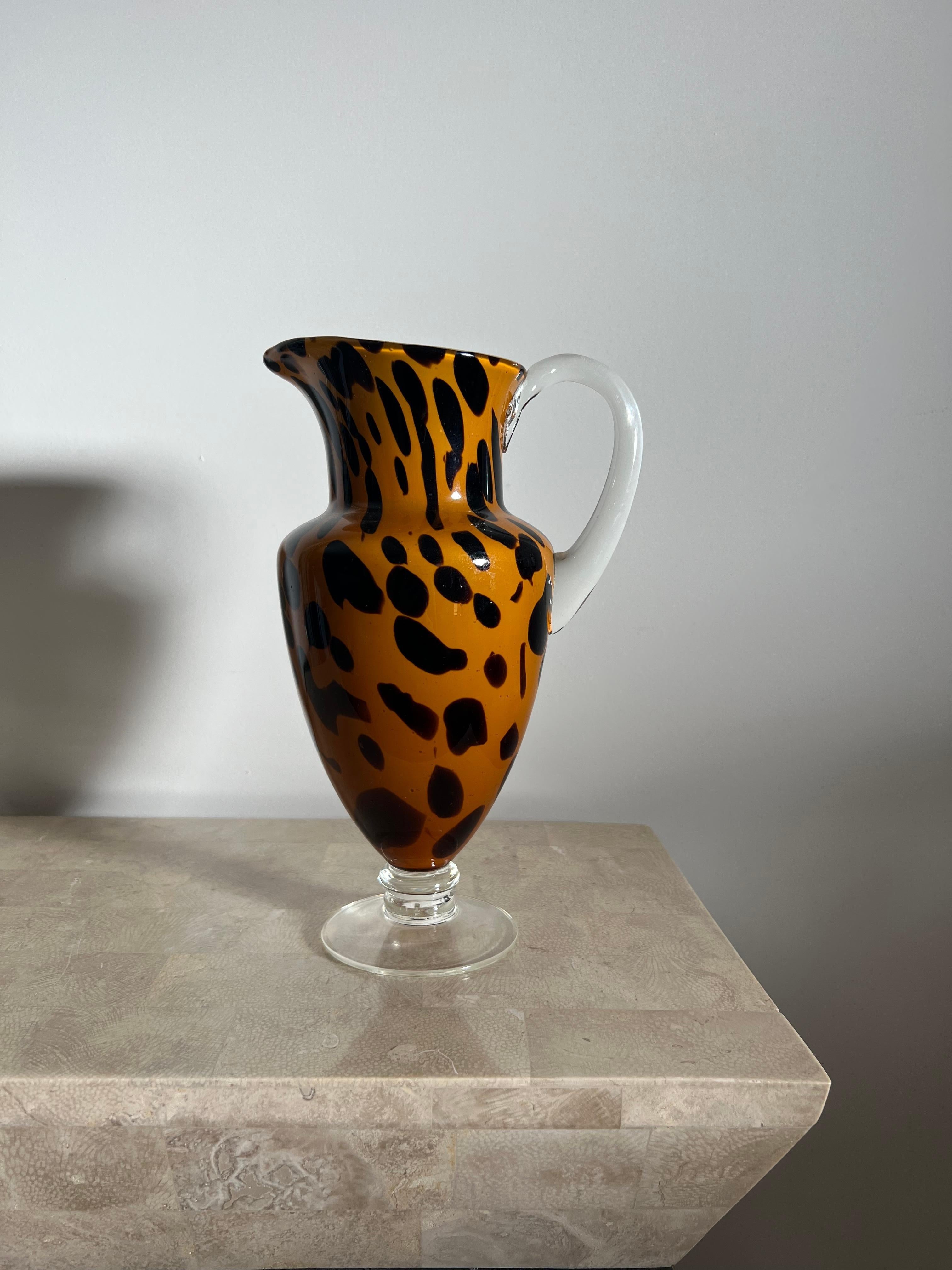 Murano Style Art Glass Leopard Pitcher, 1990s 10
