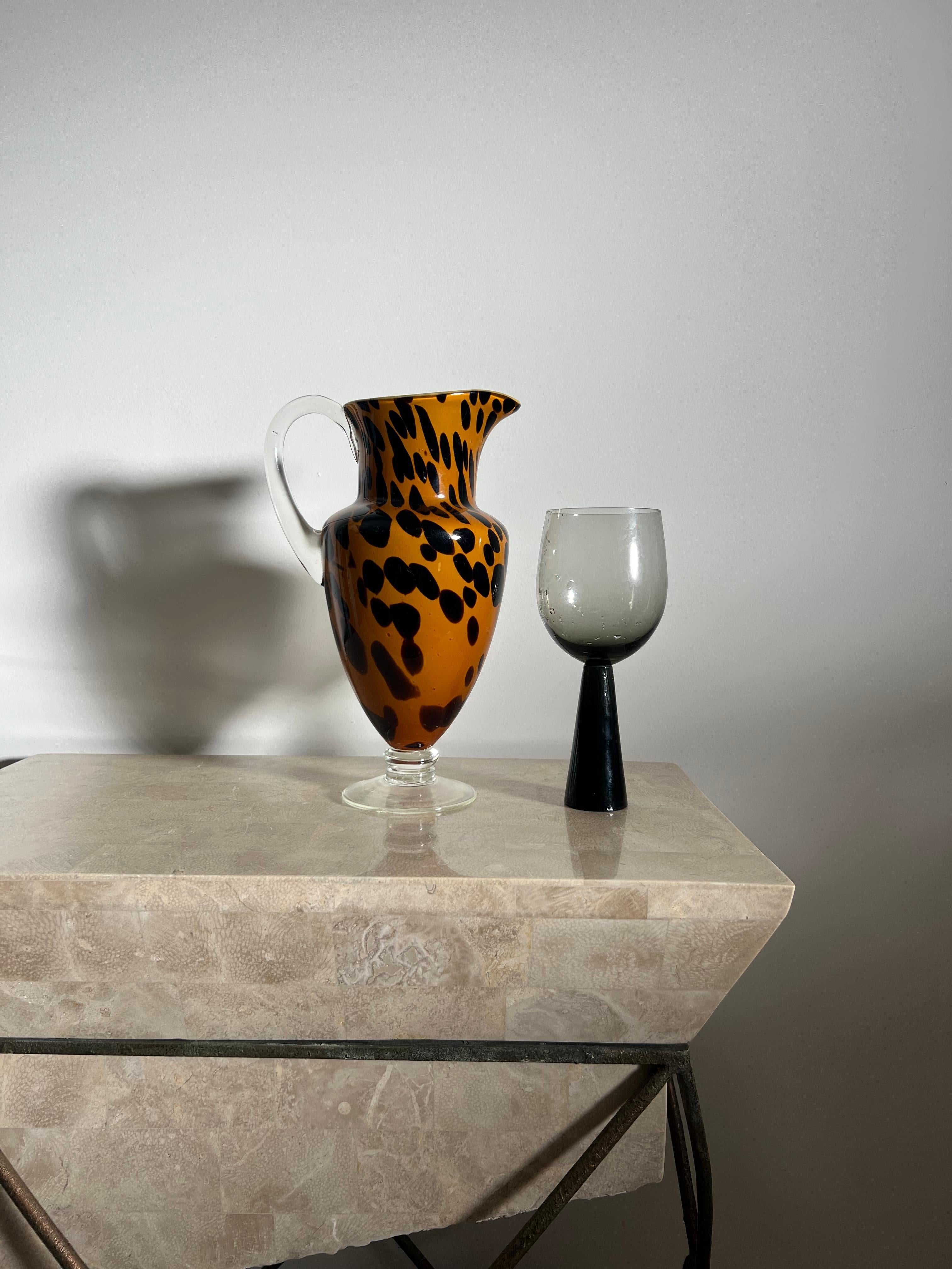 Murano Style Art Glass Leopard Pitcher, 1990s 11