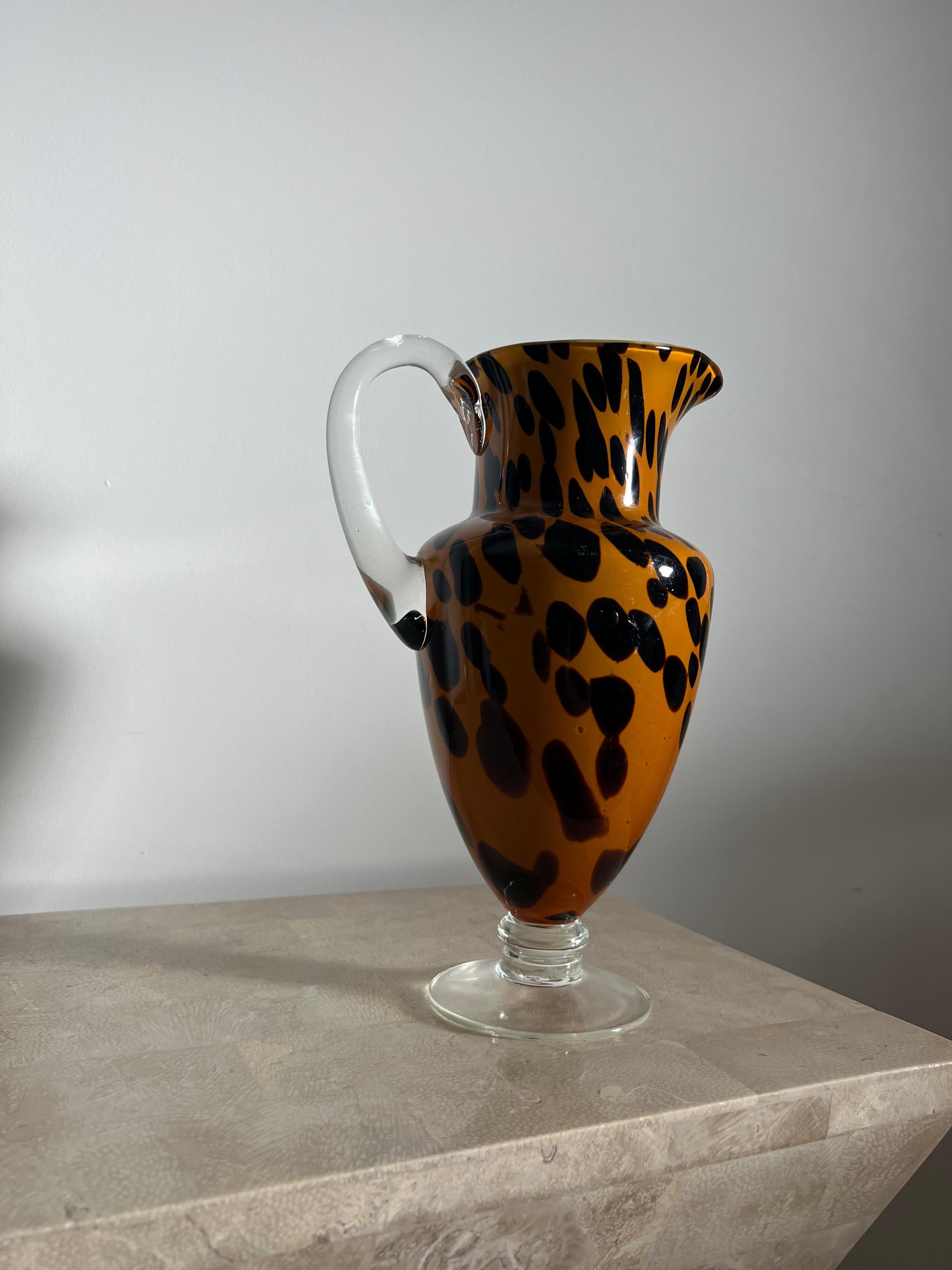 Murano Style Art Glass Leopard Pitcher, 1990s 15