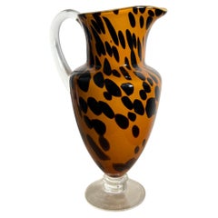 Murano Style Art Glass Leopard Pitcher, 1990s
