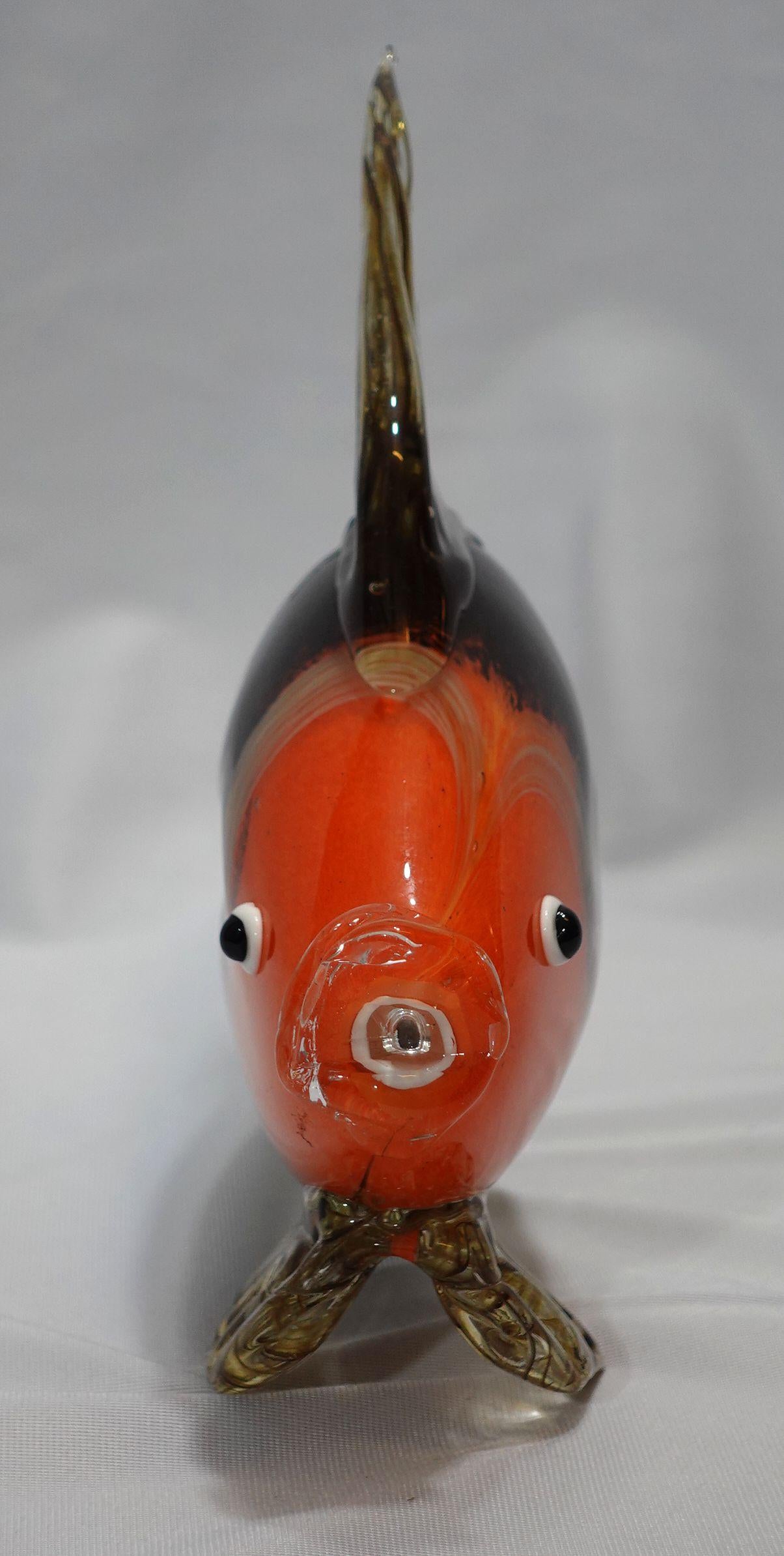 Murano Stil Kunstglas Tropische Fische im Angebot 1