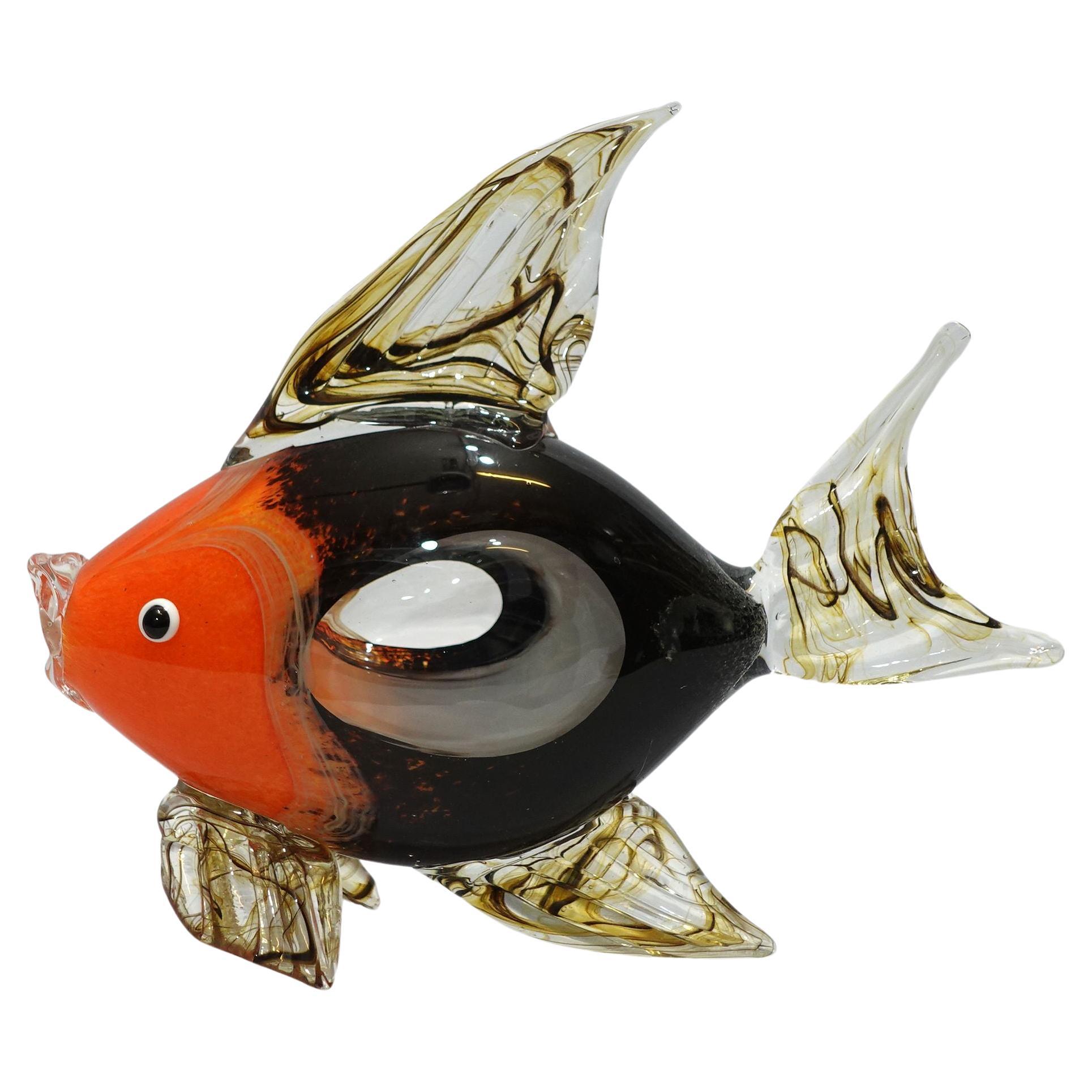 Murano Style Art Glass Tropical Fish For Sale