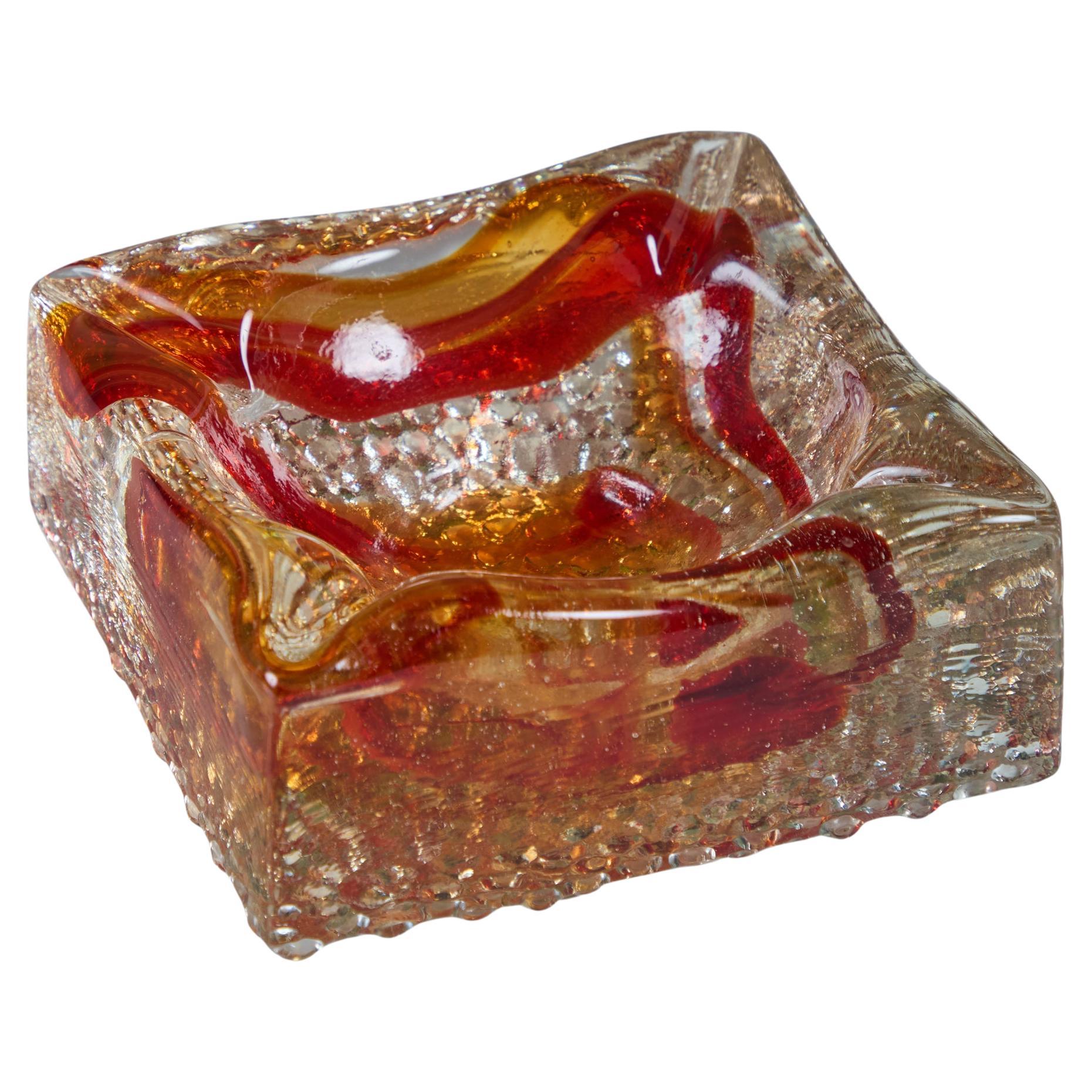 Cenicero de cristal estilo Murano