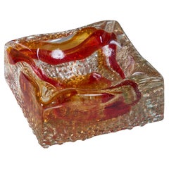 Cendrier en verre de style Murano