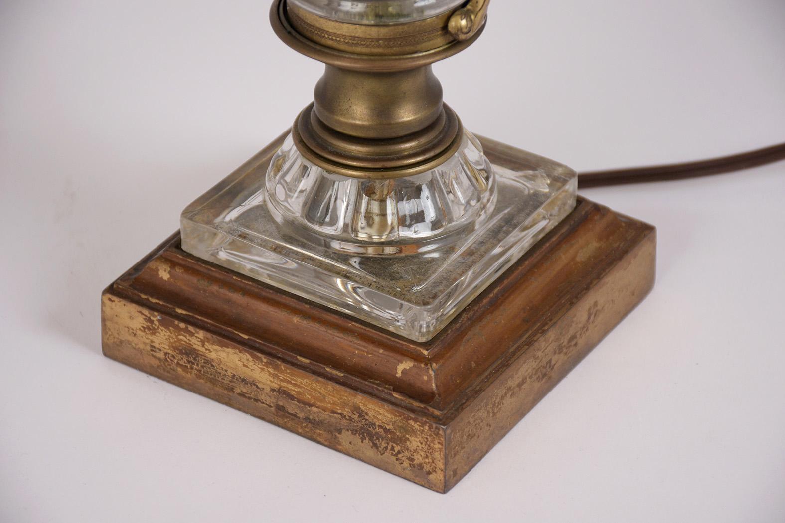 Metal Murano Style Glass Table Lamp