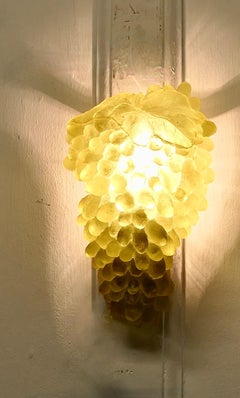 Murano Style Green Glass Grape Wall Light  Very quirky and unusual