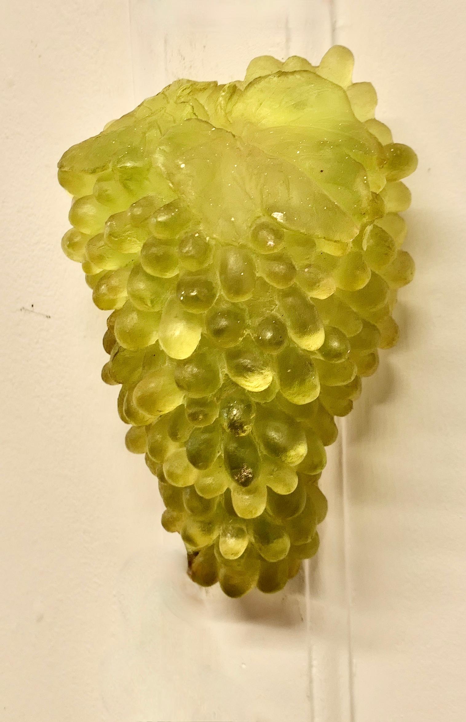 Murano Style Green Glass Grape Wall Light  Very quirky and unusual   For Sale 1