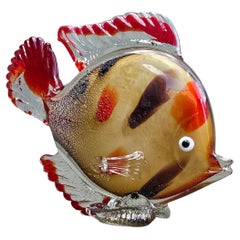 Murano-Style Hand-Blown Art Glass Fish Sculpture