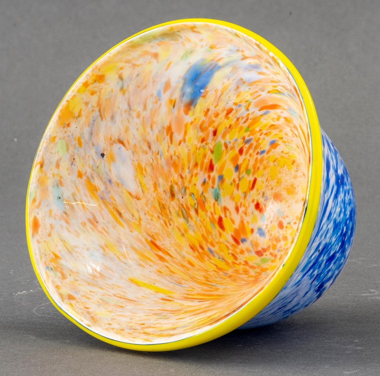 Murano Style HandBlown Decorative Glass Bowl For Sale at 1stDibs