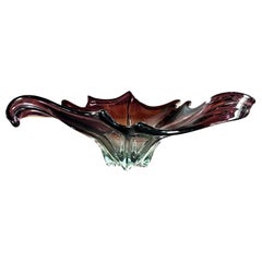 Centrotavola in vetro soffiato sommerso di Murano attribuito a Fratelli Toso, 1960-1970