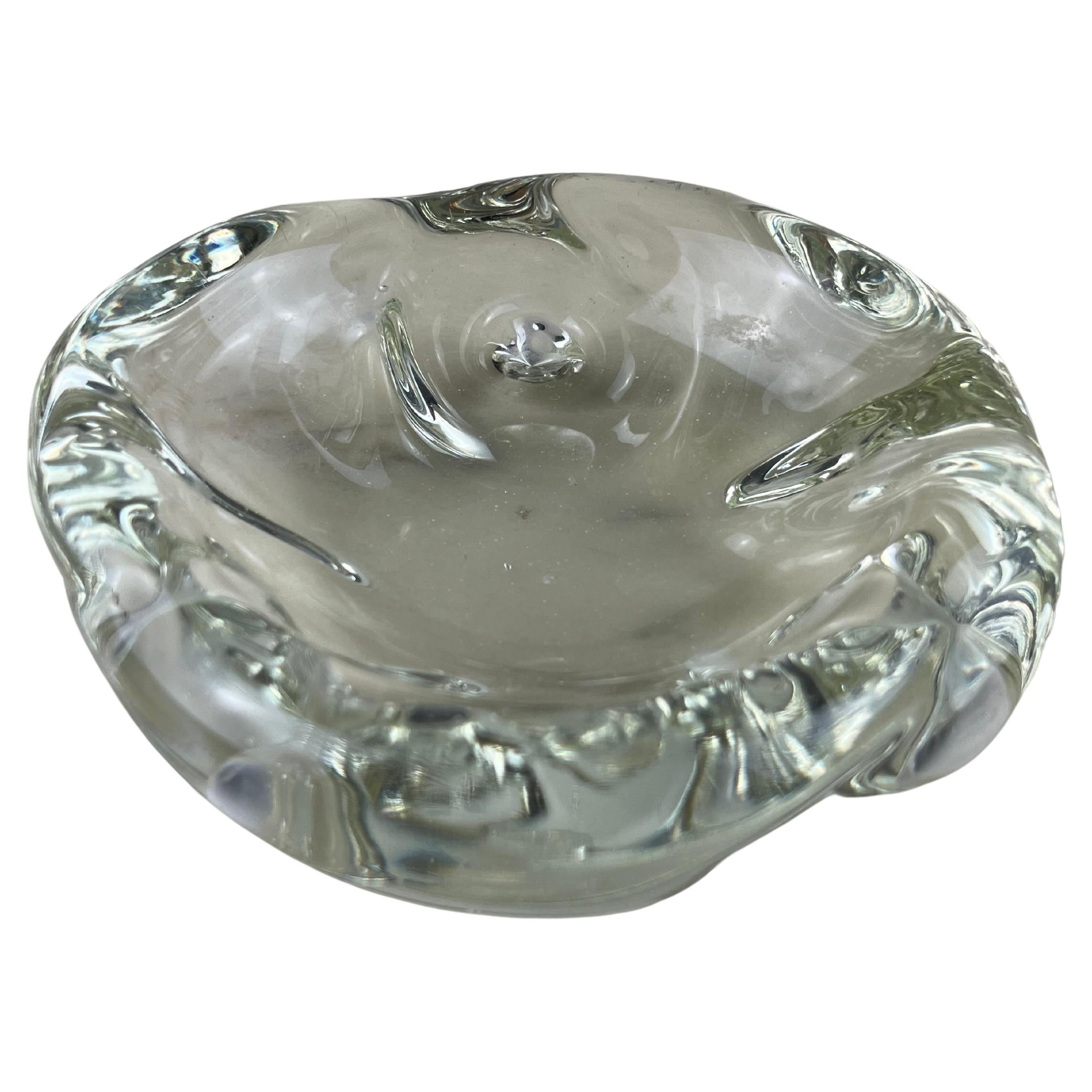 Murano Submerged Glass Ashtray, attributed to Archimede Seguso, Italy, 1950s For Sale
