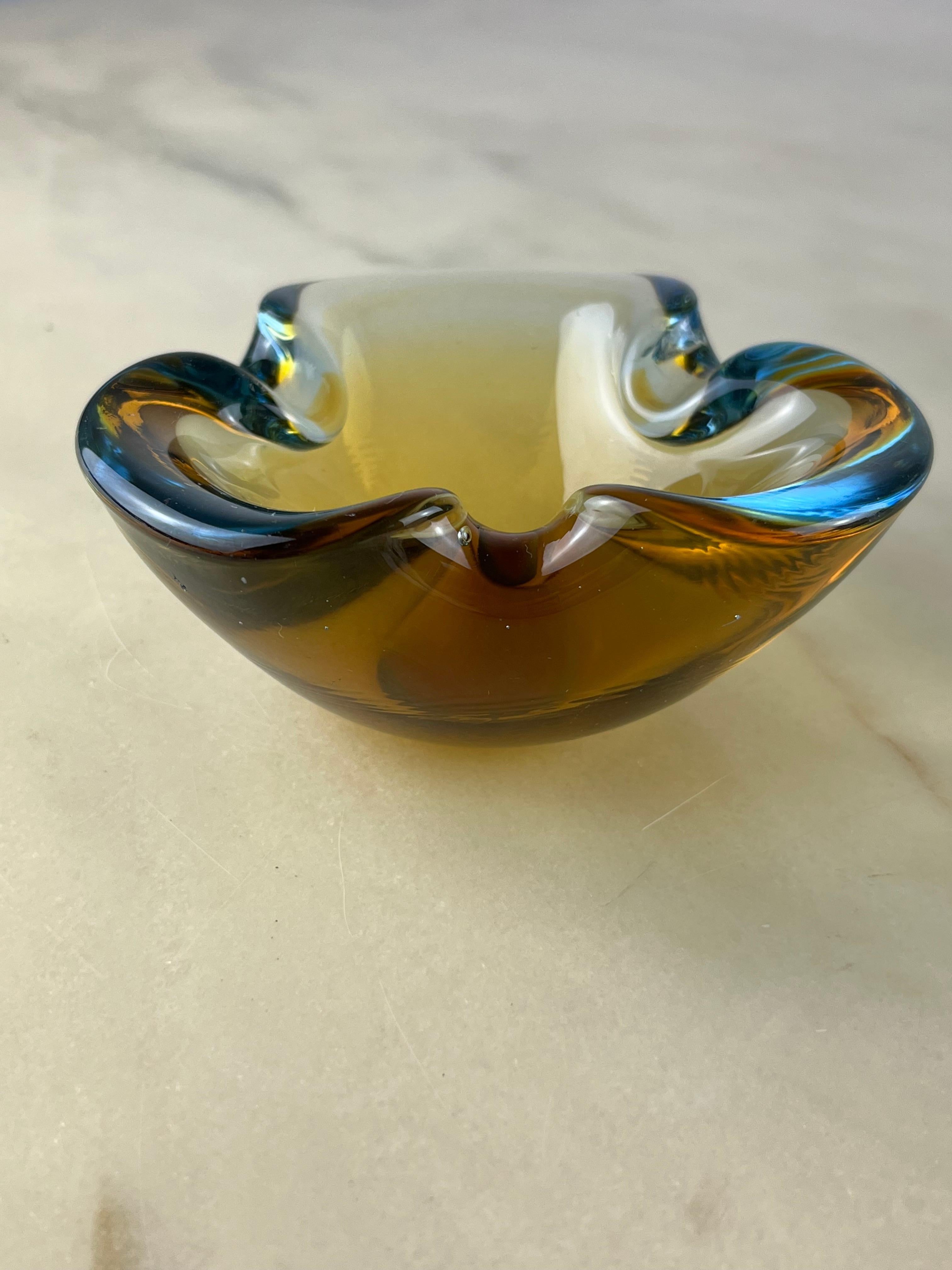 Other Murano Submerged Glass Ashtray, Italy, 1960s For Sale