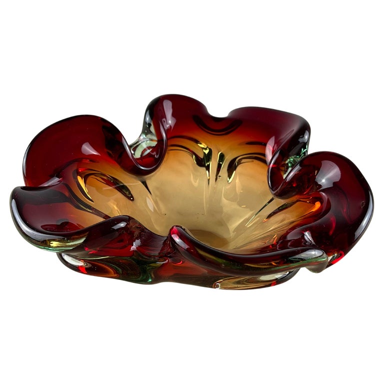 Murano Submerged Glass Ashtray/Valet Tray, Italy, 1960s For Sale at 1stDibs