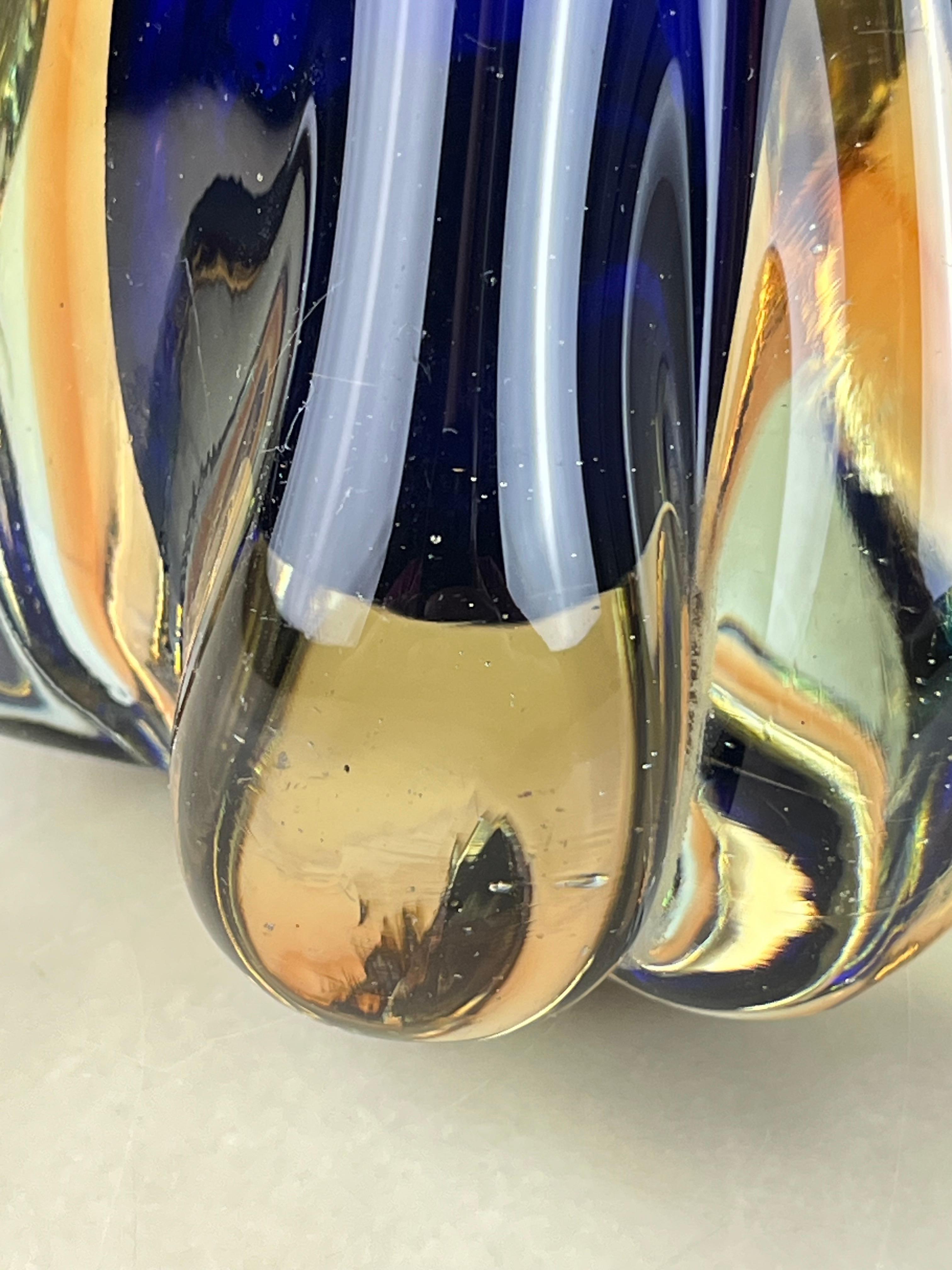 Other Murano Submerged Glass Vase, Italy, 1970s For Sale