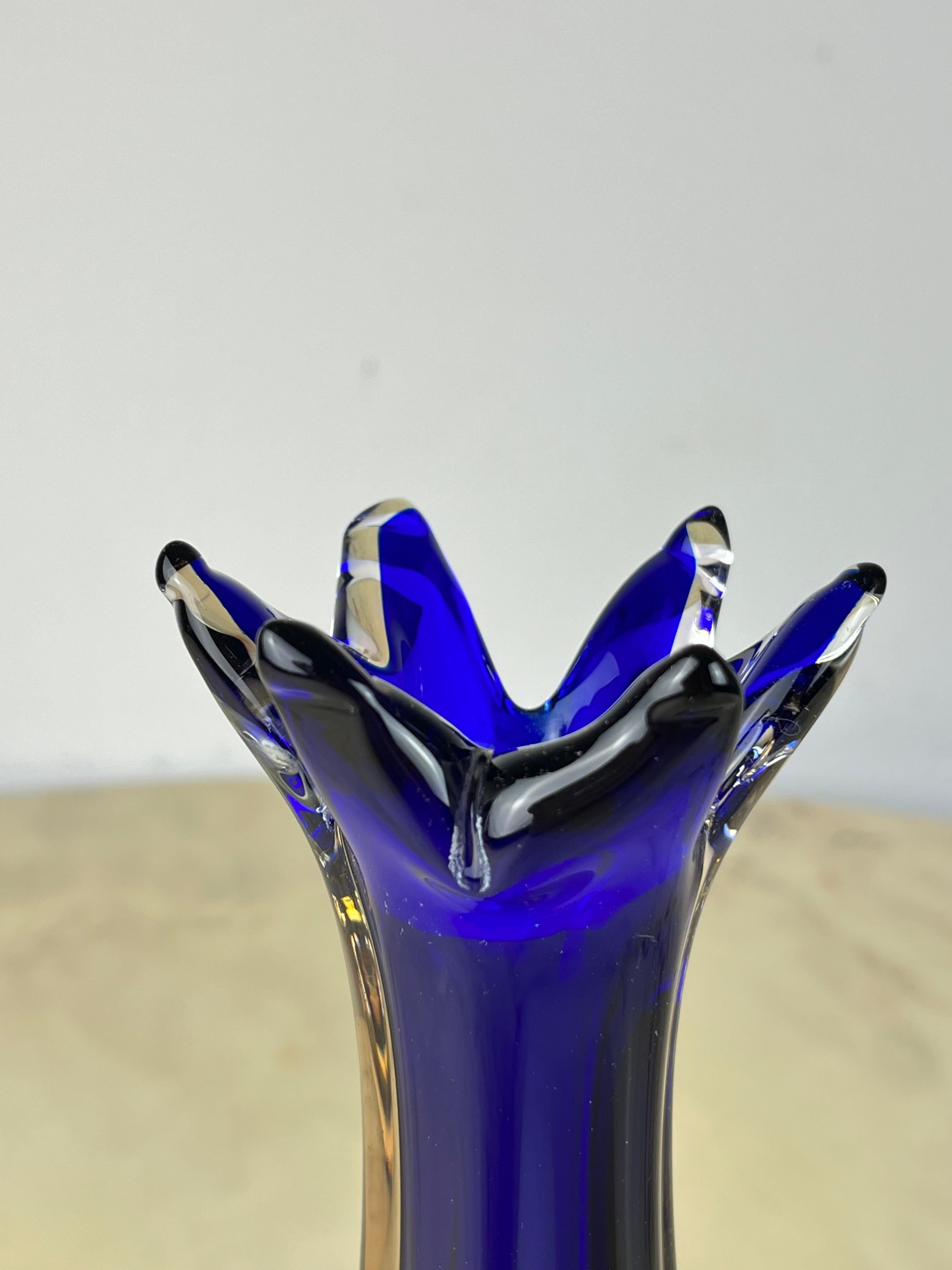 Murano Glass Murano Submerged Glass Vase, Italy, 1970s For Sale