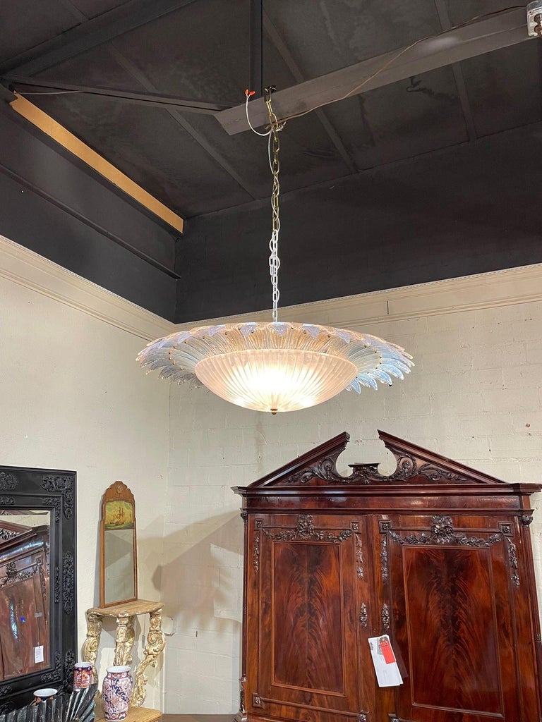 Murano Sunburst Flush Mount Chandelier For Sale at 1stDibs