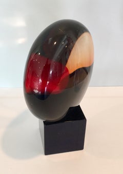 Murano Sunset Table Sculpture by Robert Cammozzo Signed