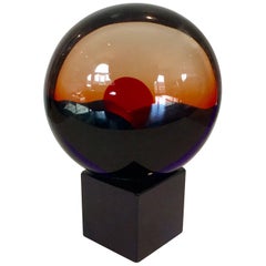 Murano Sunset Table Sculpture by Robert Cammozzo Signed Murano Sunset Table Sculpture by Robert Cammozzo Signed