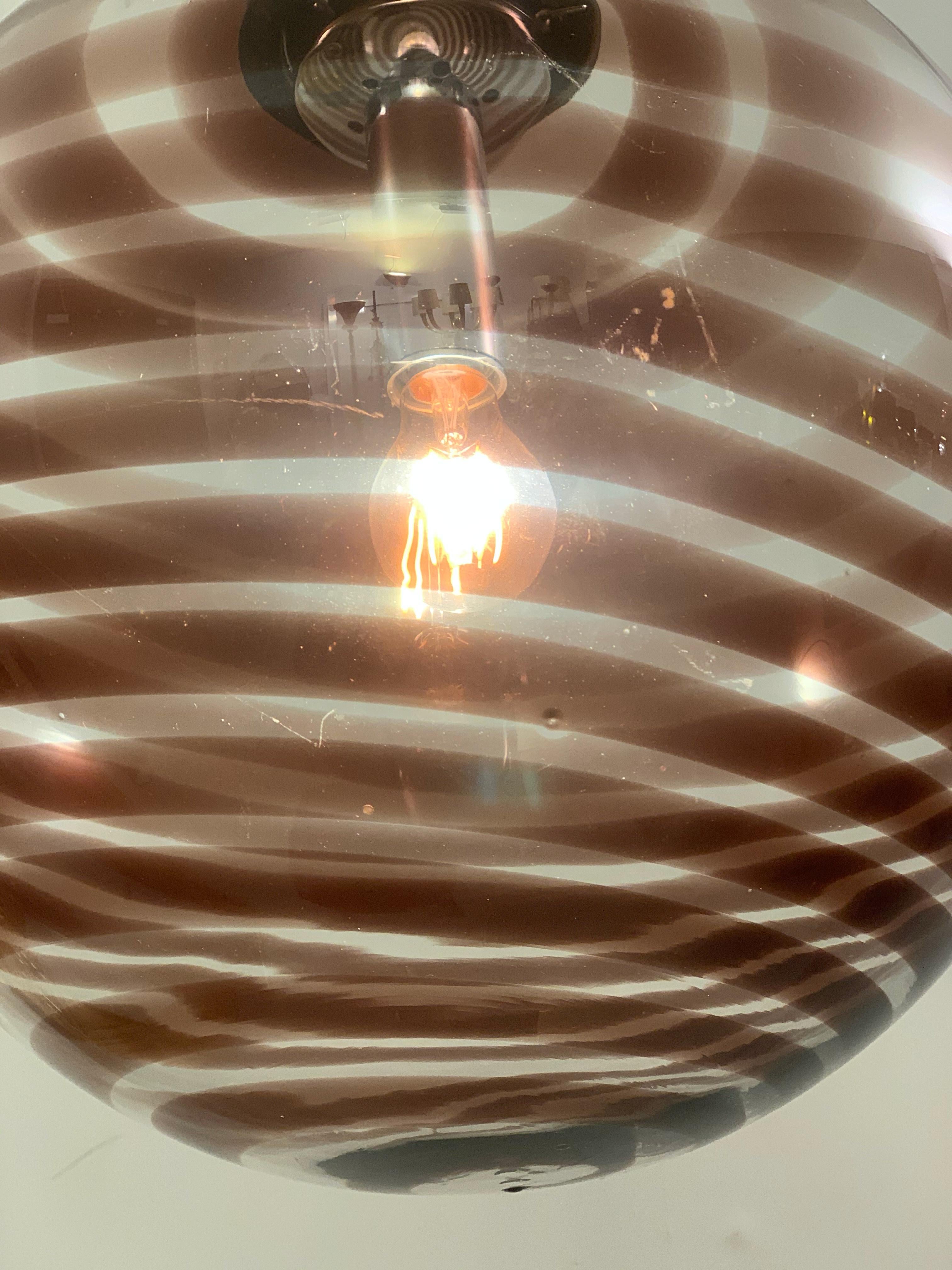 20th Century Mid-Century Modern Murano Glass Suspension For Sale